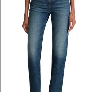 Madewell Straight Leg Denim Jeans in Classic Blue